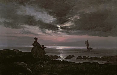 Mutter und Kind am Meer, 1840